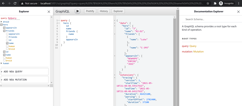GraphiQL in Action