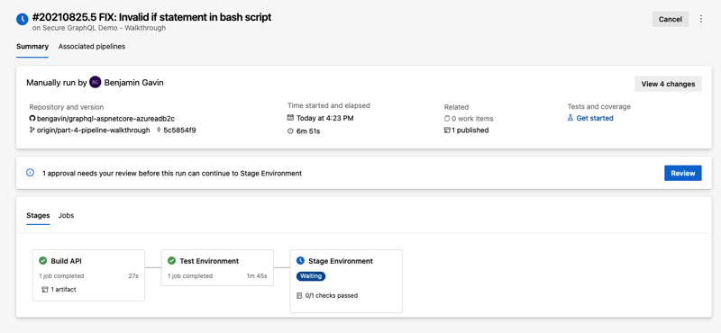 DevOps - Pipelines - Completed Build