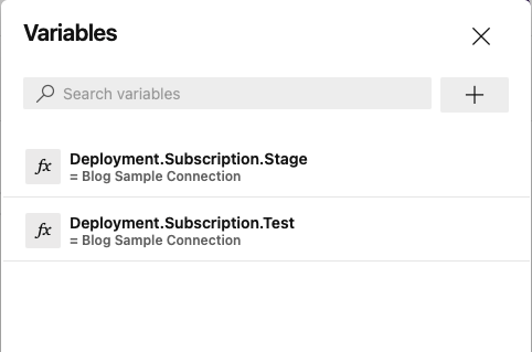 DevOps - Pipelines - Edit Pipeline - Variable List